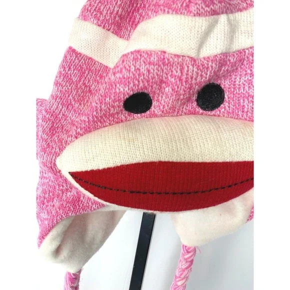 Original Sock Monkey Hat Pink Ages 3 and Up Plushland - Picture 5 of 16